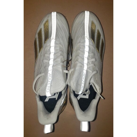 Adidas AdiZero Primeknit Football Cleats GX5122 White/Gold Men\'s size 8 NEW main image 5